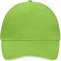 5 Panel Sandwich Cap - Lime green/white