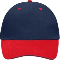 5 Panel Sandwich Cap - Navy/red/navy