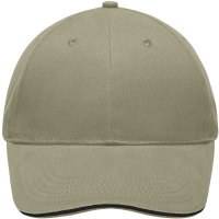 Light Brushed Sandwich Cap - Beige/black