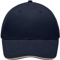 Light Brushed Sandwich Cap - Navy/beige