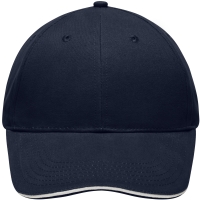 Light Brushed Sandwich Cap - Navy/white