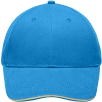 Light Brushed Sandwich Cap - Turquoise/beige