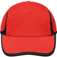 Running 4 Panel Cap - Red/black