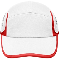 Running 4 Panel Cap - White/red