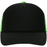 5 Panel Retro Mesh Cap - Black/neon green