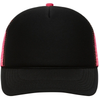 5 Panel Retro Mesh Cap - Black/neon pink