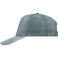 5 Panel Promo Sandwich Cap - Dark grey/white