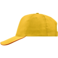 5 Panel Promo Sandwich Cap - Gold yellow/red