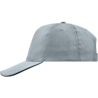 5 Panel Promo Sandwich Cap - Light grey/black