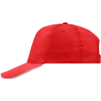 5 Panel Promo Sandwich Cap - Red/white