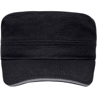 Military Sandwich Cap - Black/dark grey