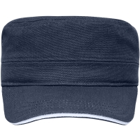 Military Sandwich Cap - Navy/white