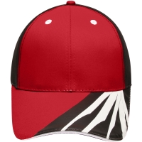 6 Panel Craftsmen Cap - STRONG - - Red/black/white