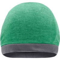 Heather Summer Beanie - Green melange/dark grey