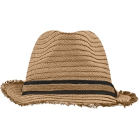 Trendy Summer Hat - Caramel/black