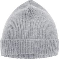 Basic Knitted Beanie - Light grey melange