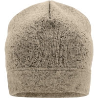 Knitted Fleece Workwear Beanie - STRONG - - Stone melange/black