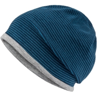 Structured Beanie - Navy/grey heather