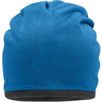 Fleece Beanie - Bright blue/carbon
