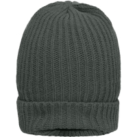Warm Knitted Cap - Dark grey melange