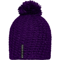 Unicoloured Crocheted Cap with Pompon - Purple