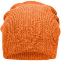 Knitted Long Beanie - Orange