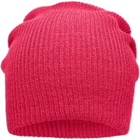 Knitted Long Beanie - Pink