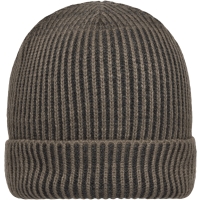 Ribbed Beanie - Dark olive/anthracite