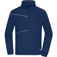 Fleece Jacket - Corduroy Look - Navy