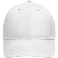 6 Panel Cap Bio Cotton - White