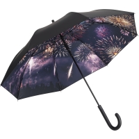 AC regular umbrella FARE®-Nature - Black/fireworks design