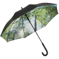 AC regular umbrella FARE® Impressions - Black/forest design