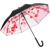 AC regular umbrella FARE® Impressions - Black/heart design