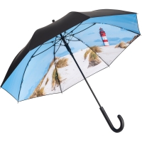 AC regular umbrella FARE® Impressions - Black/lighthouse design