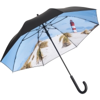 AC regular umbrella FARE®-Nature - Black/lighthouse design