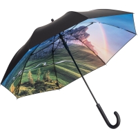 AC regular umbrella FARE® Impressions - Black/mountain design