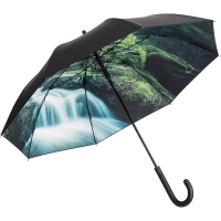 AC regular umbrella FARE® Impressions - Black/waterfall design