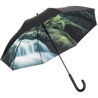 AC regular umbrella FARE®-Nature - Black/waterfall design