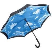 Regular umbrella FARE® Contrary - Black/cloud design