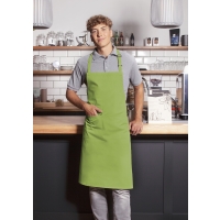 Bib Apron Basic with Buckle and Pocket - Lime