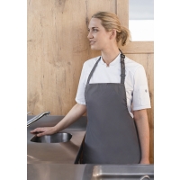 Water-Repellent Bib Apron Basic with Buckle - Anthracite
