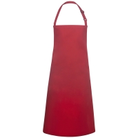 Water-Repellent Bib Apron Basic with Buckle - Red