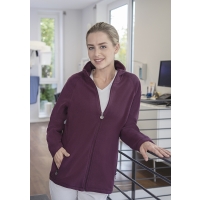 Ladies' Workwear Fleece Jacket Warm-Up, from Sustainable Material, 100% GRS Certified Recycled Polyester - Aubergine