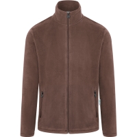 Men's Workwear Fleece Jacket Warm-Up, from Sustainable Material, 100% GRS Certified Recycled Polyester - Light brown