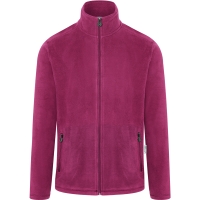 Men's Workwear Fleece Jacket Warm-Up, from Sustainable Material, 100% GRS Certified Recycled Polyester - Fuchsia