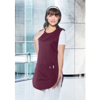 Pull-over Tunic Essential, from Sustainable Material, 65% GRS Certified Recycled Polyester / 35% Conventional Cotton - Aubergine