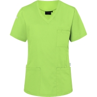 Short-Sleeve Ladies' Slip-on Tunic Essential, from Sustainable Material, 65% GRS Certified Recycled Polyester / 35% Conventional Cotton - Kiwi