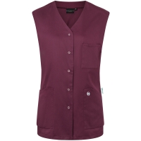 Sleeveless Ladies' Tunic Essential, from Sustainable Material, 65% GRS Certified Recycled Polyester / 35% Conventional Cotton - Aubergine