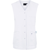 Sleeveless Ladies' Tunic Essential, from Sustainable Material, 65% GRS Certified Recycled Polyester / 35% Conventional Cotton - White