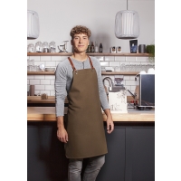 Bib Apron Green-Generation, from Sustainable Material, Recycled Polyester - Cinnamon